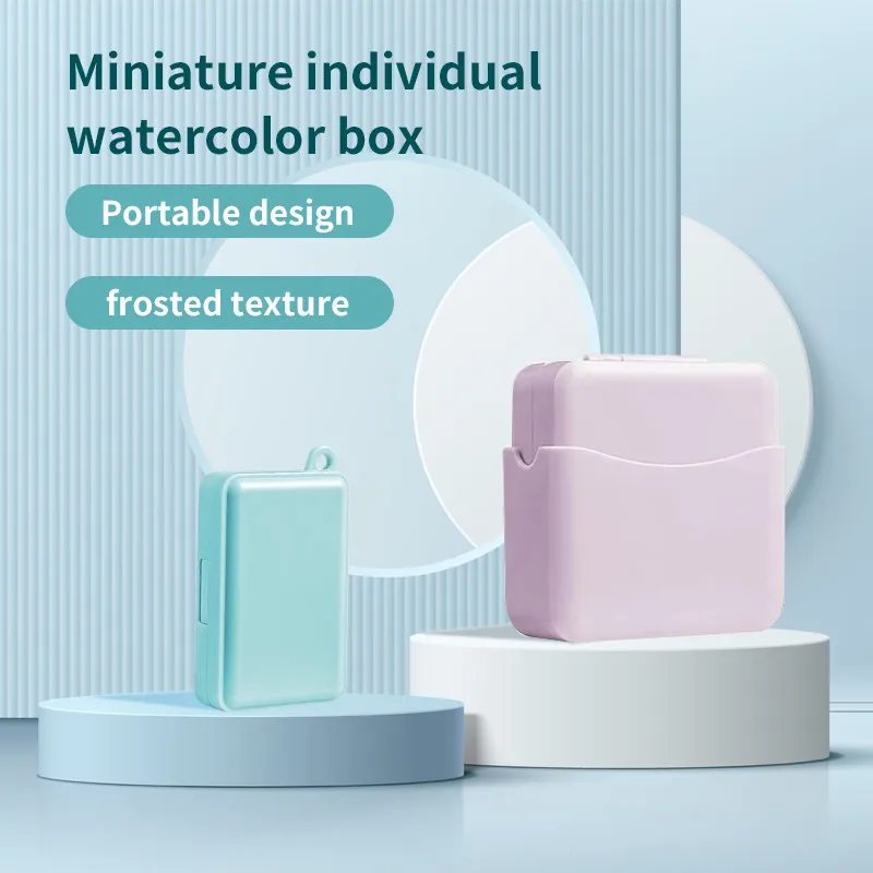 Mixing Palette Box Travel Painting Palette with 12 / 24 Half Boxes Mini Plastic independent packaging compartment Art Supply
