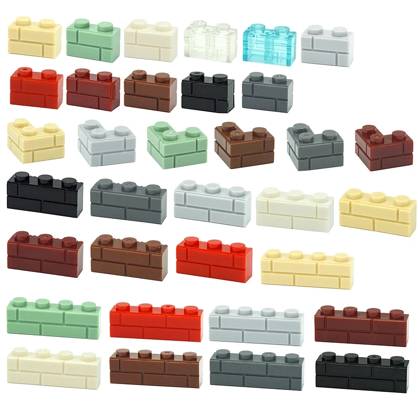 City Friends Wall Figures Bricks DIY Construction MOC Building Blocks Thick 1x2 1x3 1x4 L Dots Compatible Leduo 98283 15533