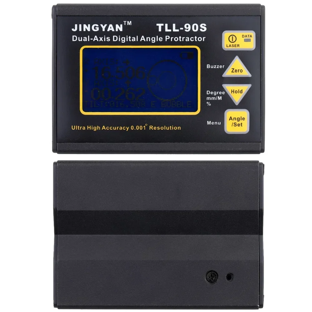 TLL-90S Super High Precision Angle Meter 0.005 Professional Dual-axis Digital Laser Level Inclinometer with LCD Display