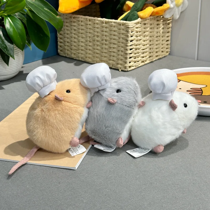 12CM Kawaii Cartoon Simulation Anime Blume Zweig Maus Stofftier Plüsch Spielzeug kinder Hamster Handgemachte Puppe Festival Geschenk