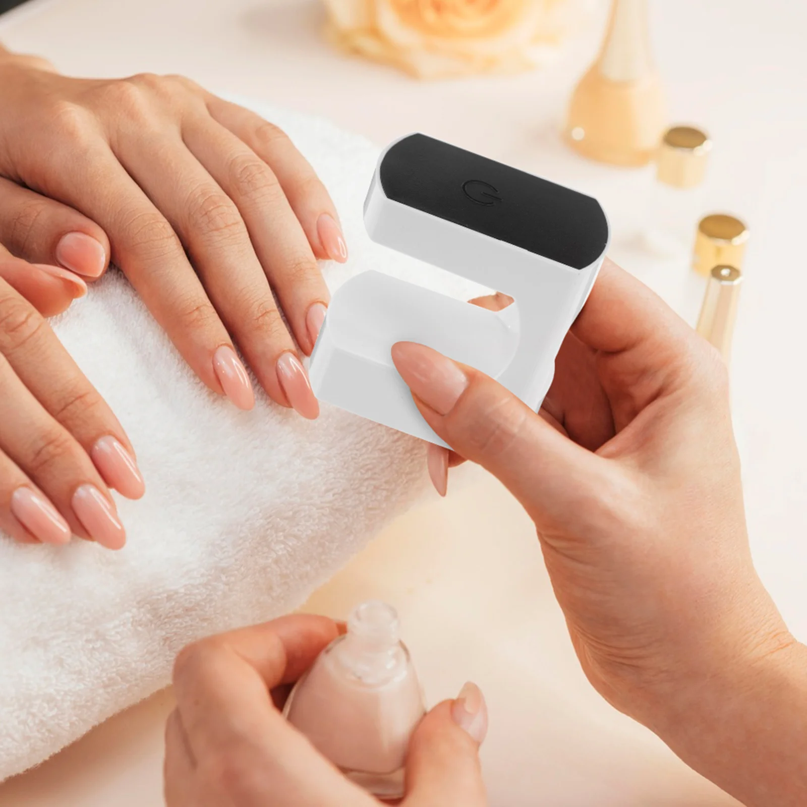 2 pezzi mini lampada per unghie UV portatile gel polimerizzazione luce asciugatrice per unghie ad asciugatura rapida salone manicure domestico strumento di avviamento