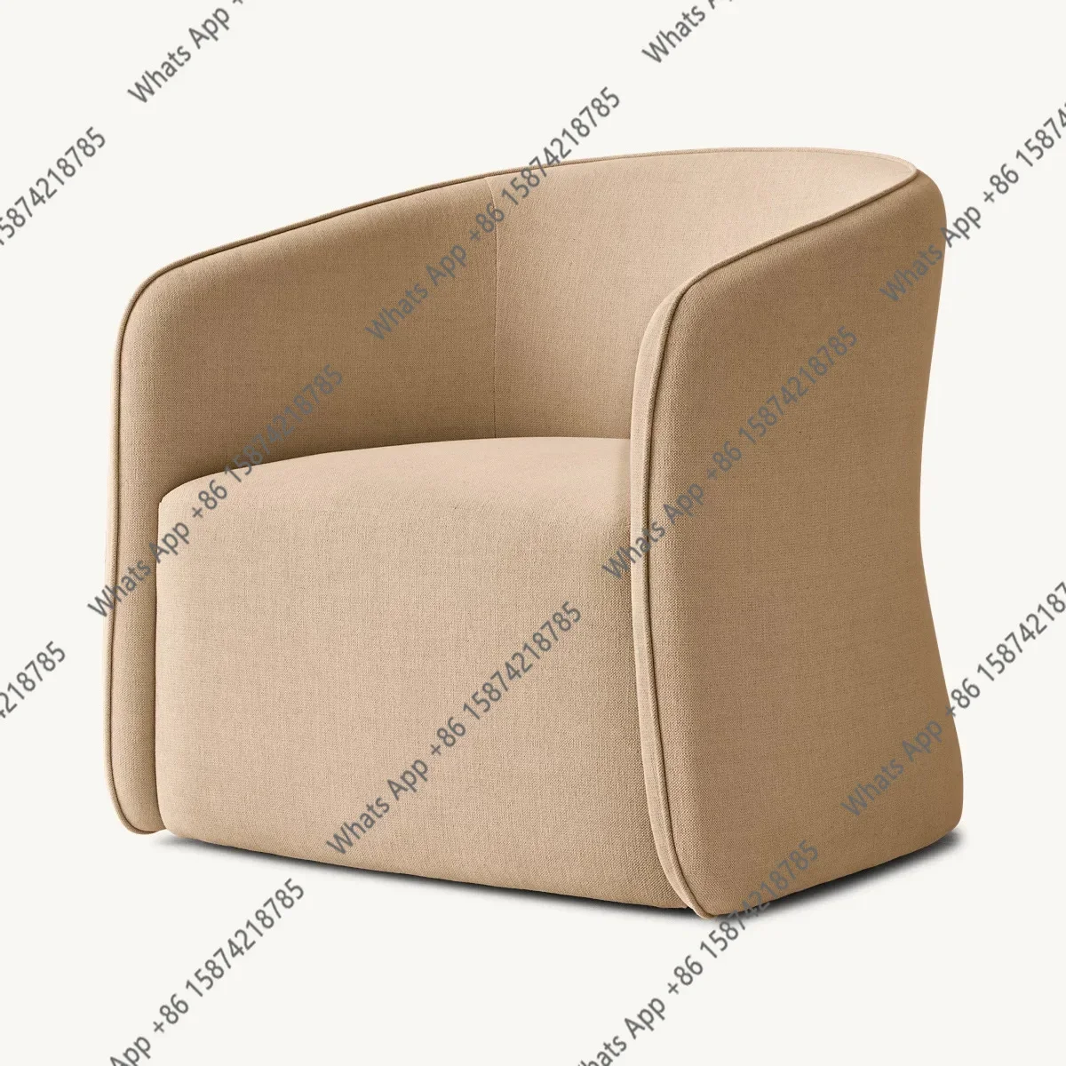 

J American Cotton And Linen Fabric Special-shaped Sofa Nordic Simple Living Room Home Rotating Leisure Chair Hotel Reception Cha