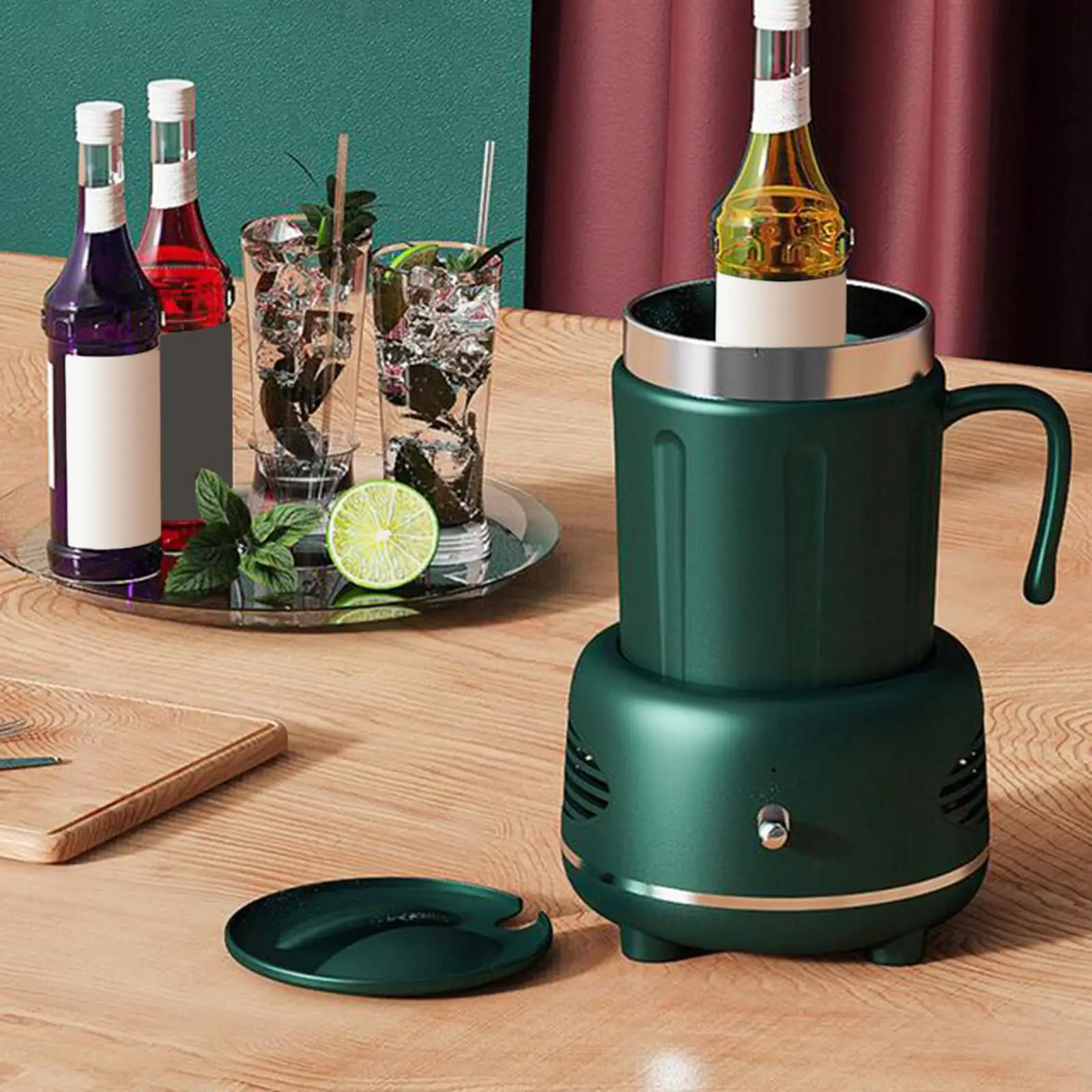 2 in 1 Coffee Warmer Cup Cooler Desktop Protection Settings Warmer Coaster Beverage Warmer Beer Cooler for Tea Coffee Beer Water