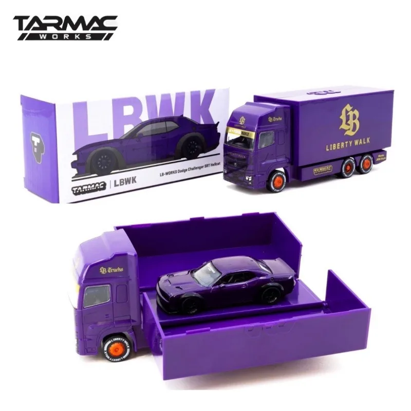 

TW 1/64 Dodge Challenger Hellcat SRT Hellcat Литая имитация статического сплава, коллекция моделей, демонстрационные игрушки для детей.