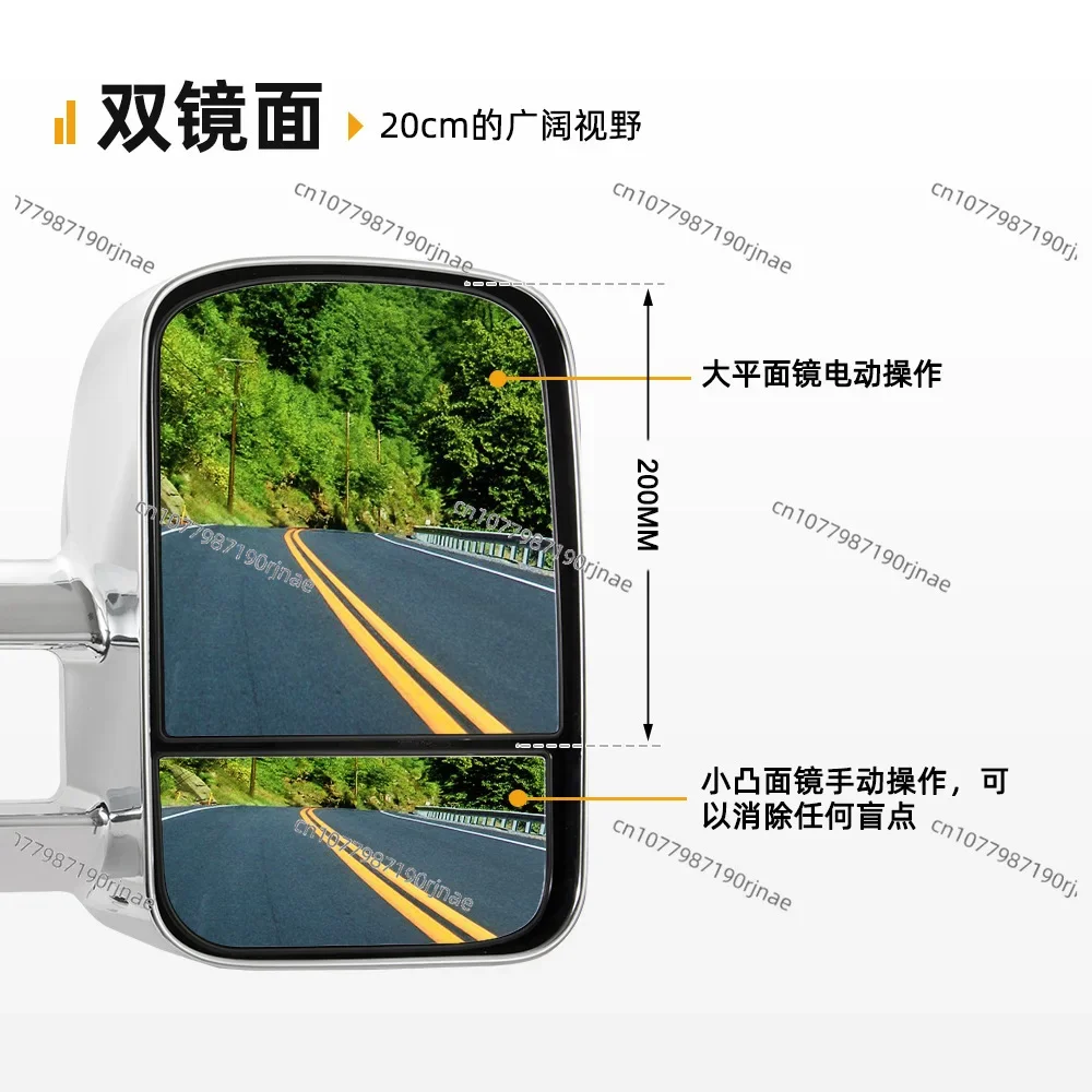 Applicable to Nissan GU Y61 97-16 Mirror Electric Exterior Rear Vision Mirrors Electroplating Rearview Mirror Foldable