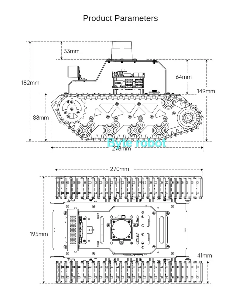Telaio per serbatoio video RC con telecamera di profondità Robot di codifica AI LiDAR ROS2 per Raspberry Pi 5 per modello AI di grandi dimensioni SLAM Guida autonoma