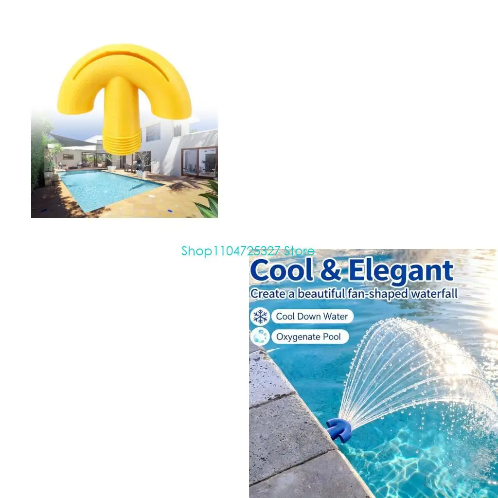 D8KF Swimming Pool Return Head for Home Pool Play, Plastic Nozzle with Screw-On Base for Backyard Pool Use Daily Home