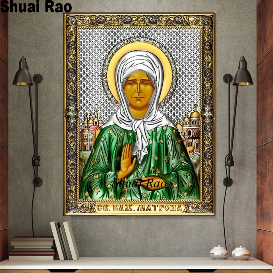 New 5d diamond painting portrait diy Diamond Embroidery Blind Saint Matron icon Cross Stitch Religious gift,arts and crafts