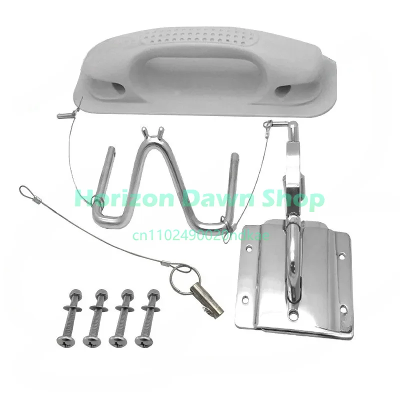Marine accessories, new stainless steel docking bracket combination, boat davit set, marine yacht hardware accessories