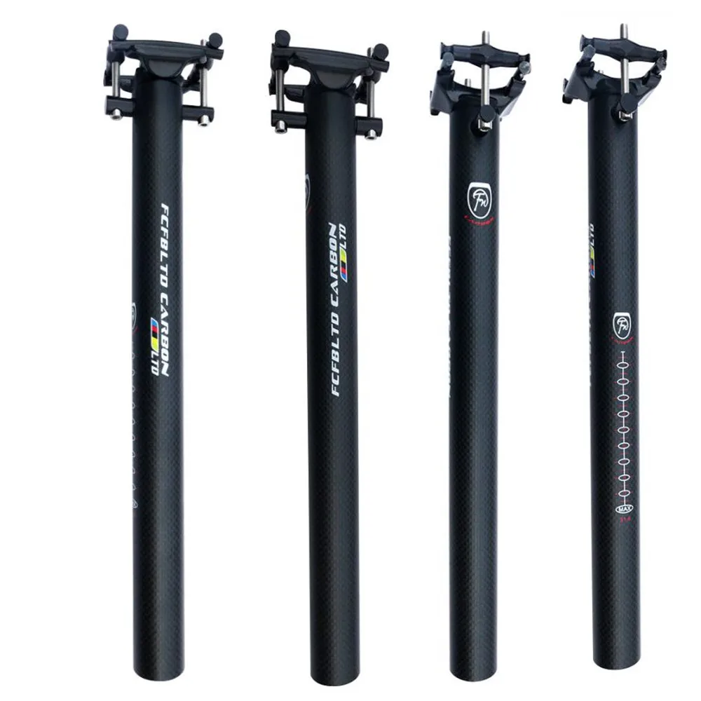 FCFB Super light Carbon Seatpost Bicycle Seat Post MTB Road Bike Seatpost 27.2 30.8 31.6 33.9 34.9 *350 400 mm Bicycle Parts