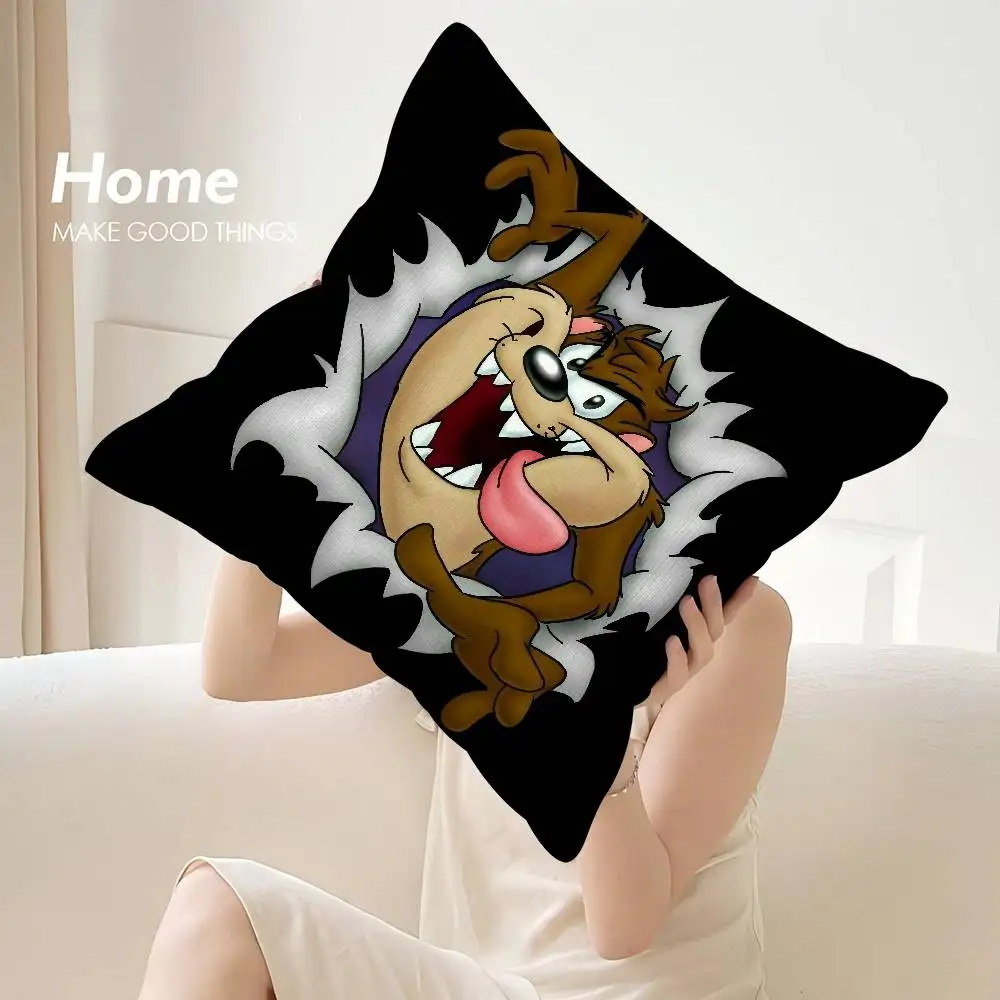 T-تاسمانيا الشيطان كيس وسادة أريكة ديكور المنزل على الوجهين طباعة أفخم ساحة رمي وسادة تغطي غطاء وسادة ديكور