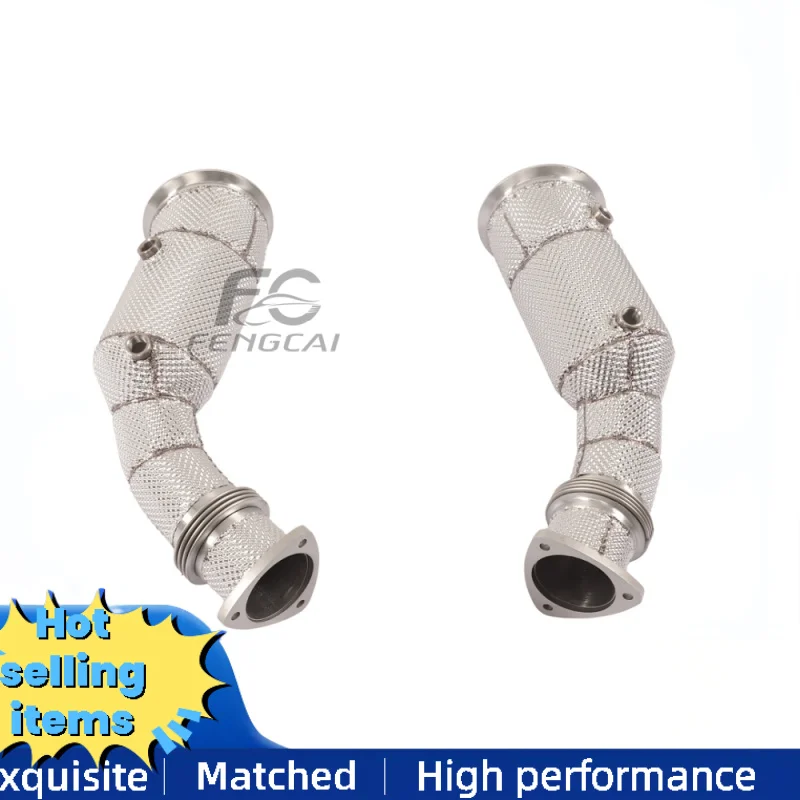 High-performance Downpipe Exhaust for Aston Martin DBS 2019 DBS1 5.21 Y.12 Exhaust Pipe Catalytic Converter with Heat Shield