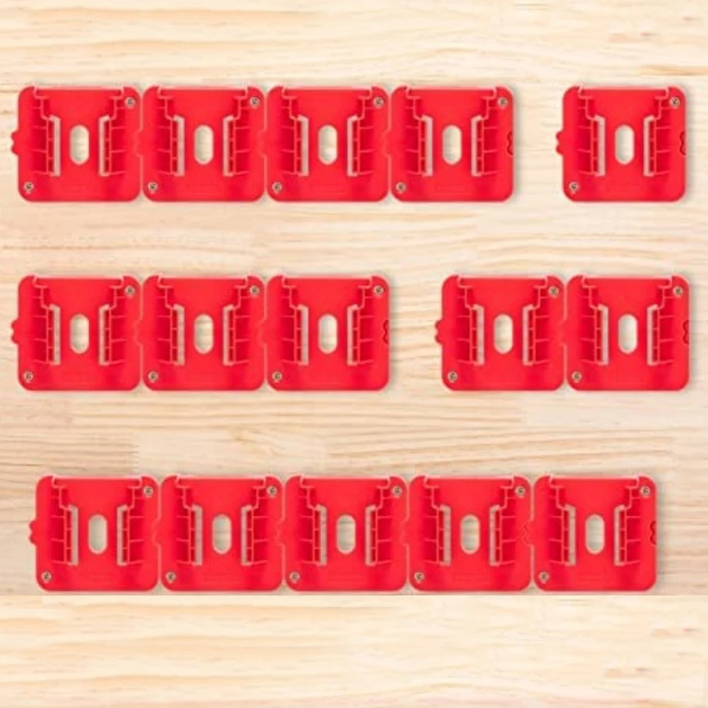 Soporte de batería para Milwaukee M18, soporte montado en la pared para batería de litio de 18V, estantes y cajas de herramientas, 5 uds.