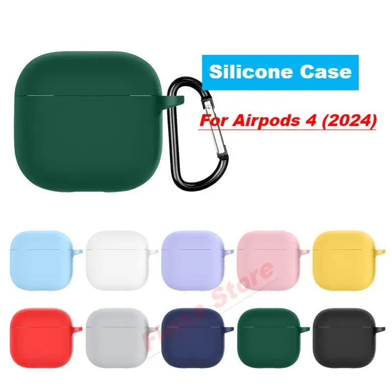 Earphone Case For Aripods 4 2024 Cover Protector Soft Silicone Wireless Headphones For Apple Airpods4 Protective Shell Skin Box