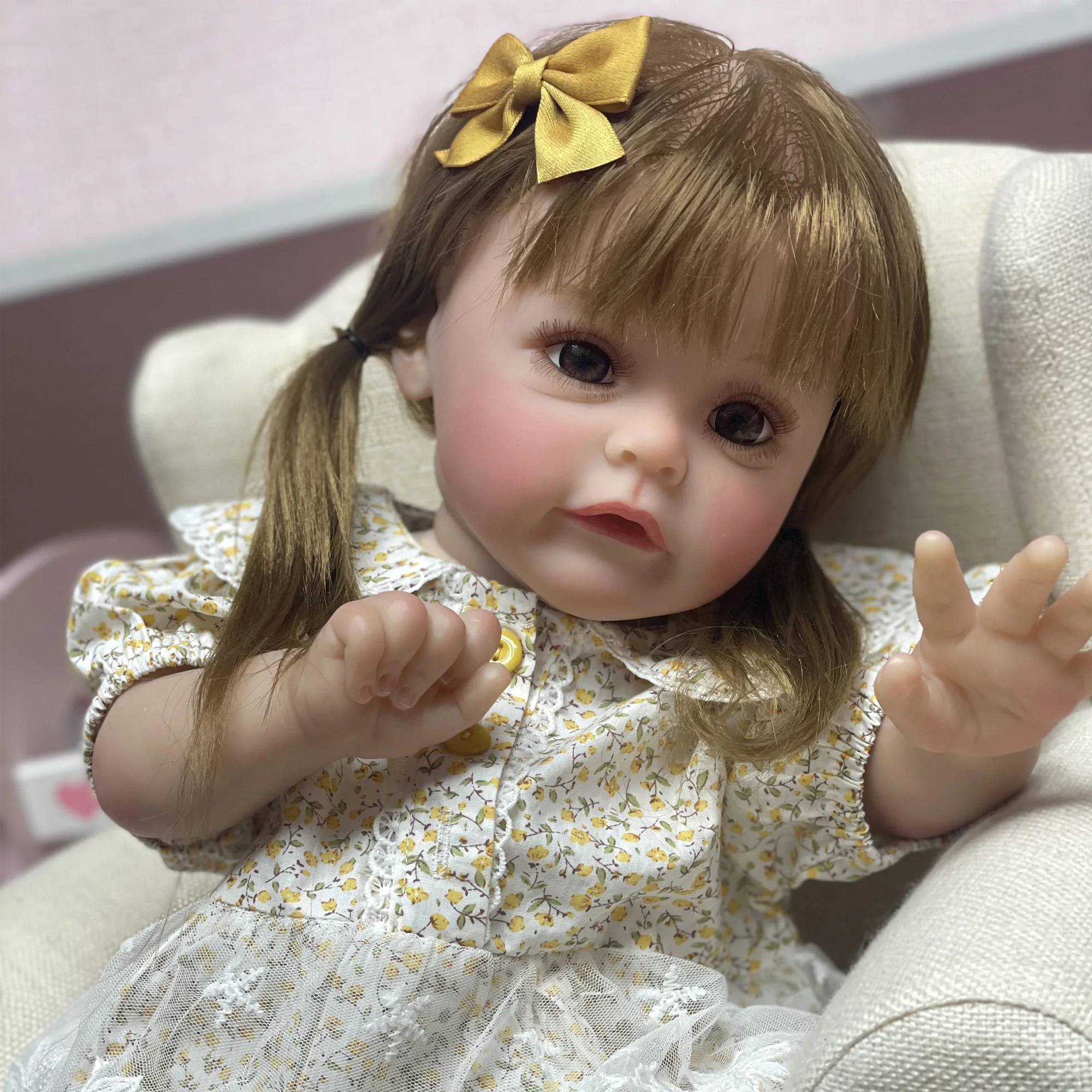 

55cm 3D Painted Skin Sue Sue Bebe Reborn Dolls Handmade Lifelike Reborn Baby Girl Muñecas Realistasbebes For Children's Toy Gift