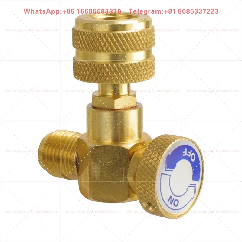90 Degree Air Conditioning Charging Safety Valve R32 R410A Refrigerant Valve Adapter AC Freon Charging Repair Tool