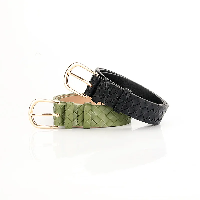 Ceinture à boucle ardillon en alliage pour femme, tendance de la mode, polyvalente, sélection de couleurs, personnalisée, assortie, nouvelle tendance