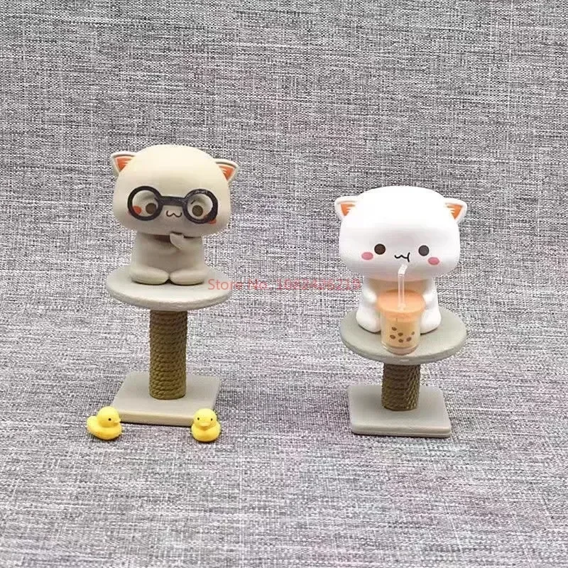 Kawaii mitao Katze 2 Saison glückliche Katze billig niedliche Katze Blind Box Spielzeug Überraschung figur Cartoon Puppe sammeln Modell nach Hause Weihnachts geschenk