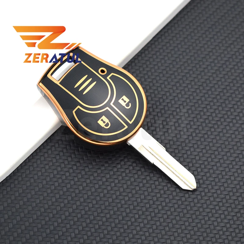Funda para llave de coche de 2/3/4 botones, Protector de soporte Fob para Nissan March Tiida Altima Armada Cube Juke Maxima Pathfinder Rogue Shell