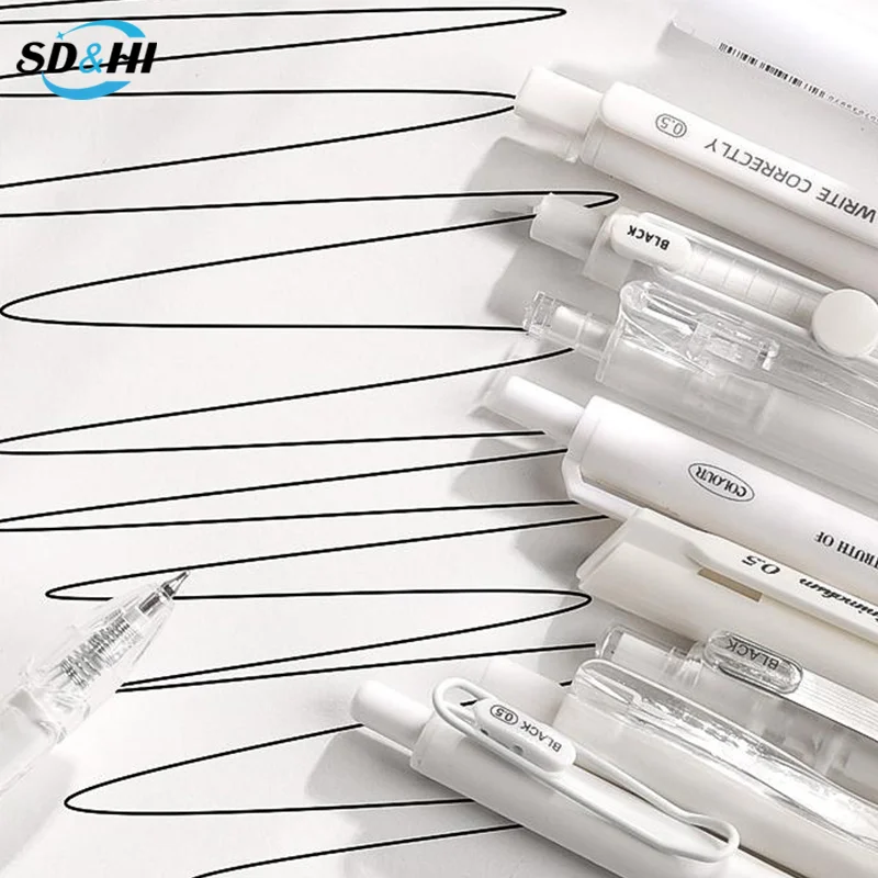 5 قطعة مجموعة أقلام هلام الموضة البساطة بلون لطيف التجفيف السريع أقلام محايدة جميلة طالب القرطاسية اللوازم المكتبية المدرسية