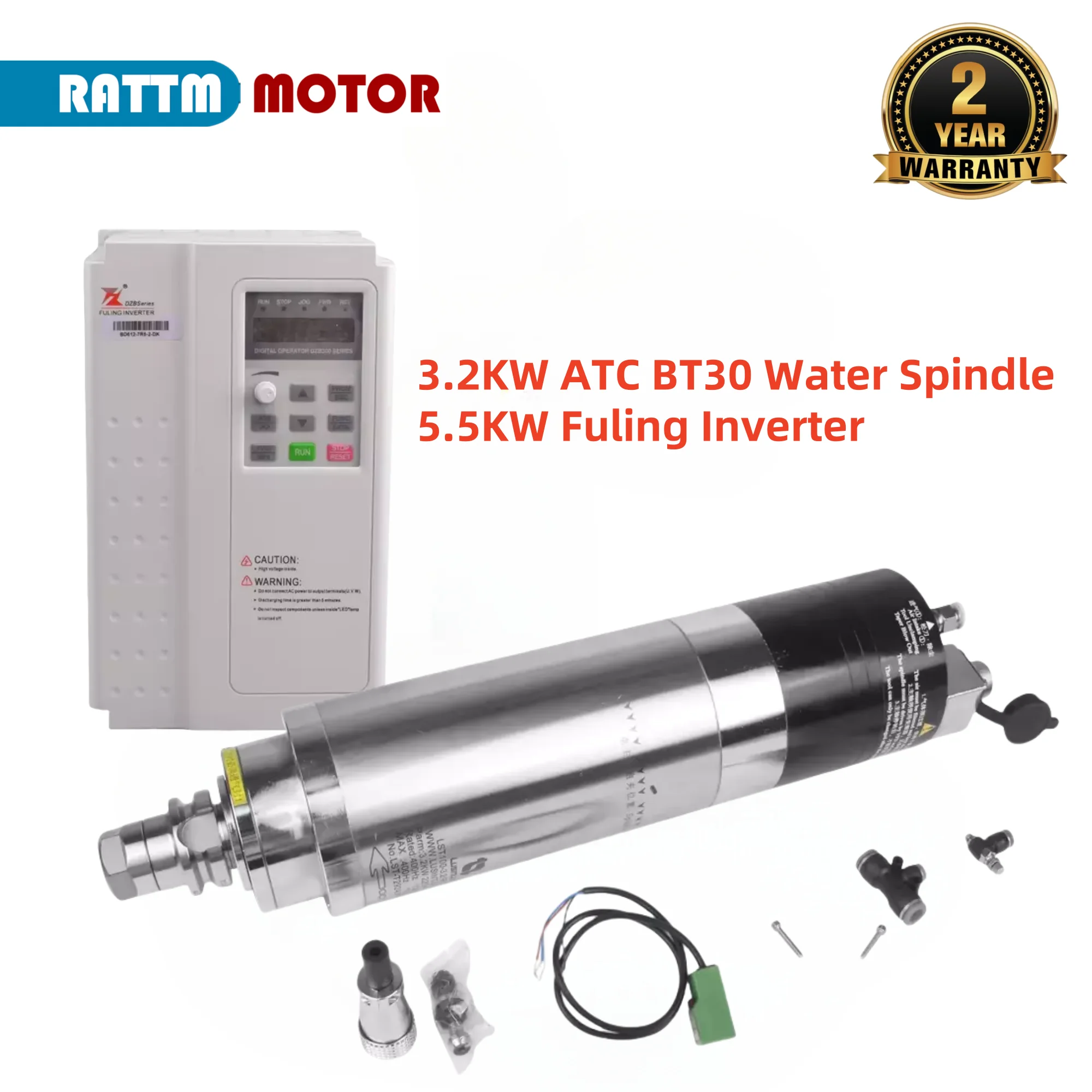 3.2KW BT30 12000RPM أداة تغيير تلقائي ATC محرك المغزل تبريد المياه المبردة و FL العاكس لطحن المعادن باستخدام الحاسب الآلي جهاز التوجيه