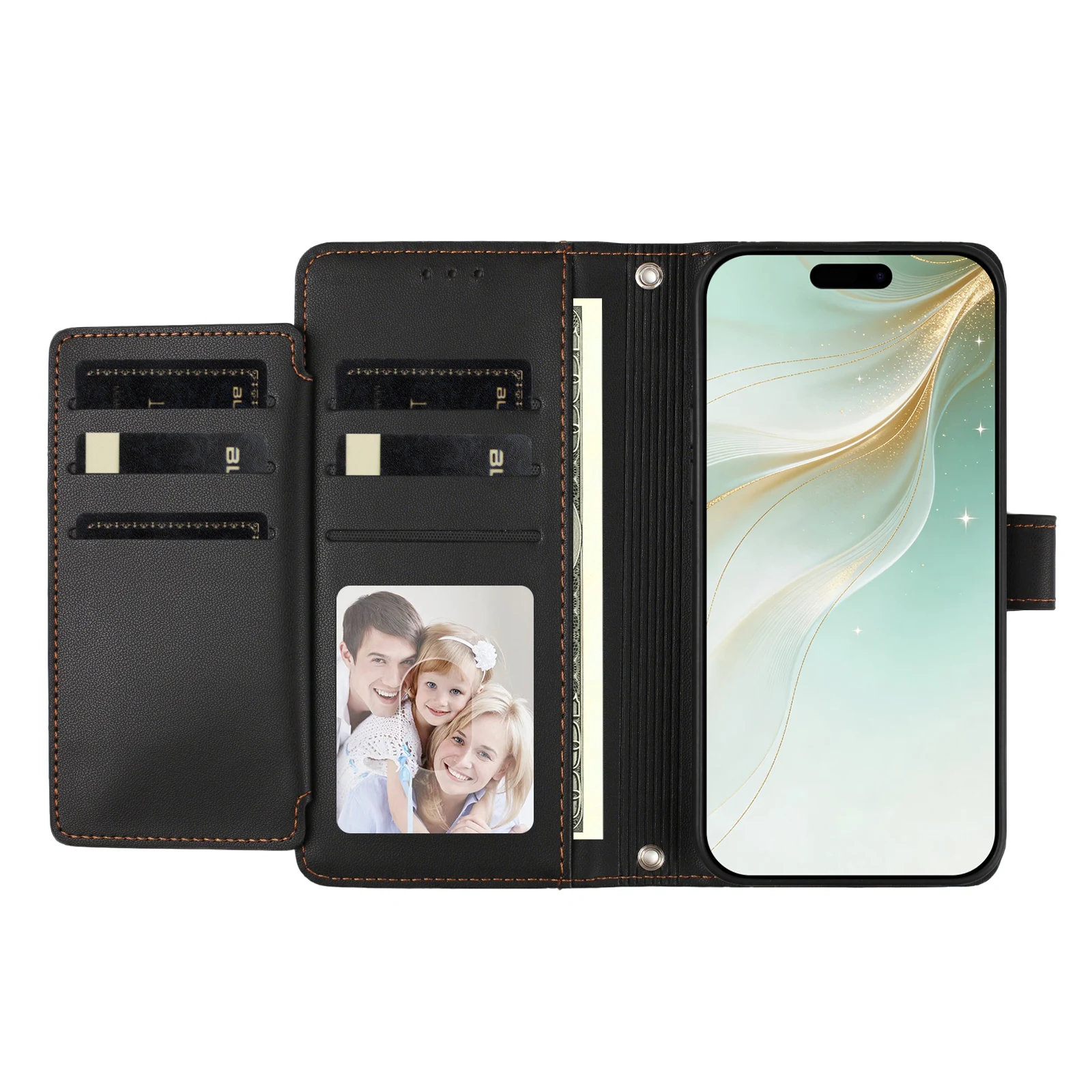 Leather Wallet Flip Case for ZTE Nubia Focus 2 Z80 Ultra Red Magic