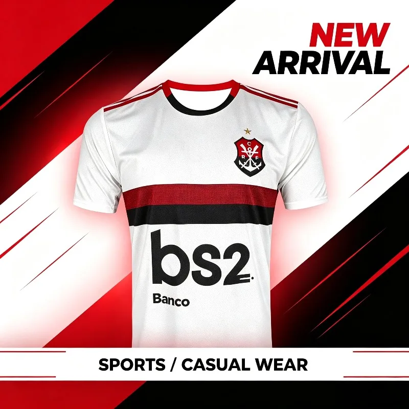 Flamengo 2019 Soccer Jersey Parents-child Short Sleeve Football Shirt Brazil Mengão Fan Casual Sport Uniform Daily Tops 100‑6XL