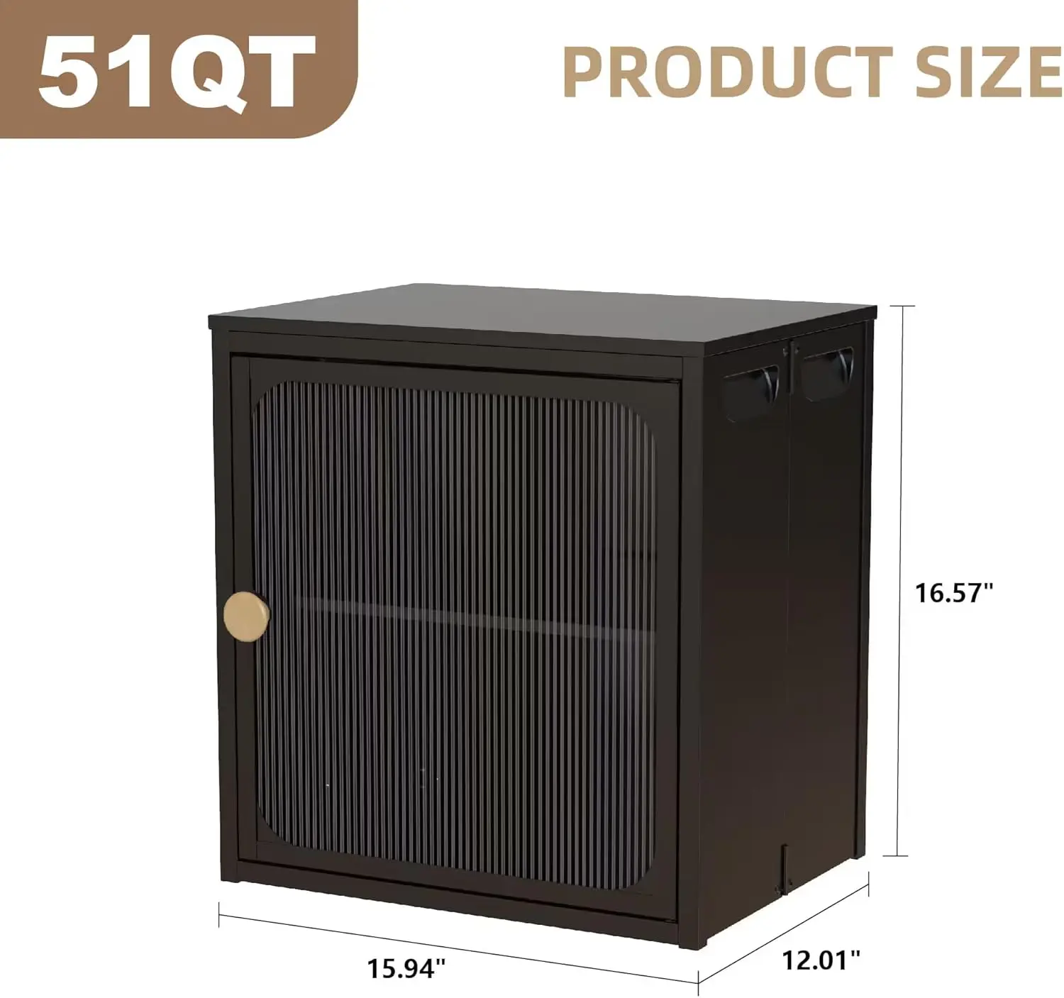 

Durable Steel-Wood Combo with Anti-Slip Design & Quick Fold & Install, Easy to DIY Storage Container with Door, Black