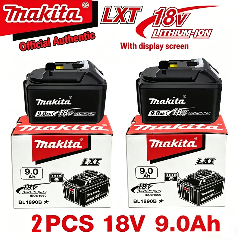 

100% оригинальный аккумулятор Makita 18V 9.0Ah, 2000 мАч для электроинструментов Makita BL1830, BL1830B, BL1840, BL1840B, BL1850, BL1860B.