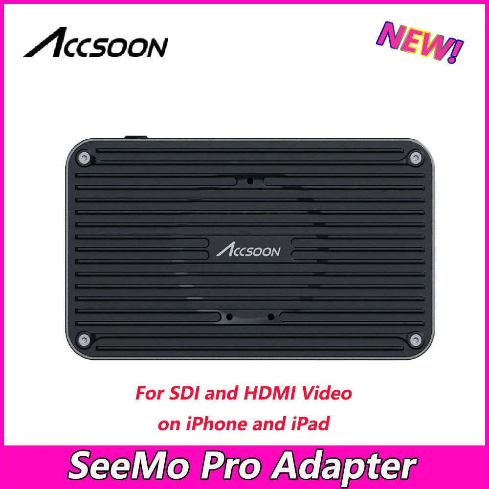 

New ACCSOON SeeMo Pro Monitoring/Recording/Streaming Adapter For SDI and HDMI-compatible Video on iPhone and iPad