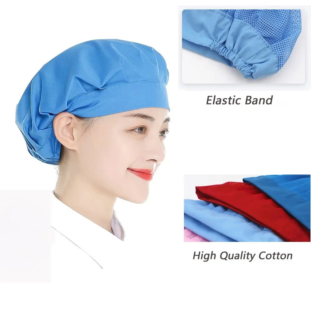 Женская и мужская хлопковая пылезащитная рабочая кепка в комплекте, обертка для волос, еда, шапка для волос, рабочая повязка на голову, рабочая одежда, столовая, кейтеринг