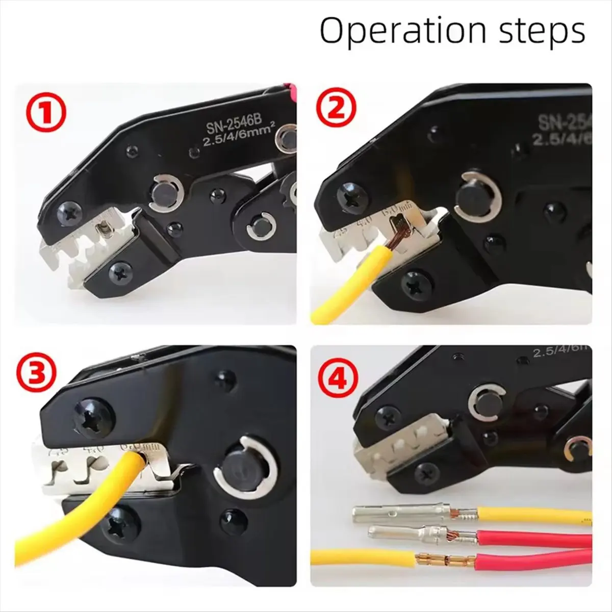 HOME USE-A Solar Crimping Tool Set Photovoltaic Solar Connector Kit 1000V 30A Panel Solor Connectors for PV/ Cable 2.5/4/6mm2