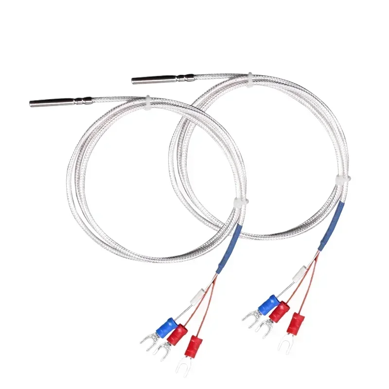 Pt100 3 wire thermocouple temperature sensor probe explosion-proof water corrosion-proof stainless steel armored 1pcs