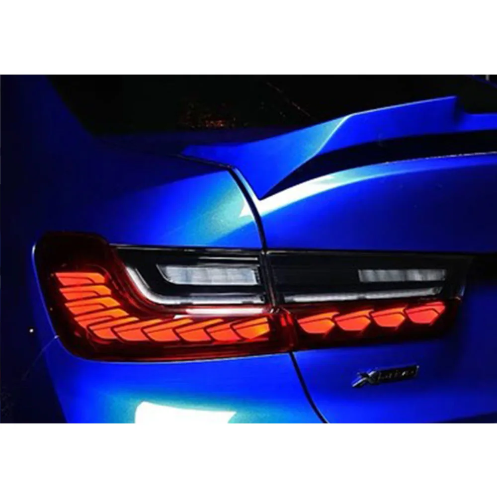 BMW 3 시리즈 용 미등 G20 G80 G28 M3 330 340 320 325 2019-2023 업그레이드 된 GTS LED 스타일 반전 라이트 브레이크 테일 라이트