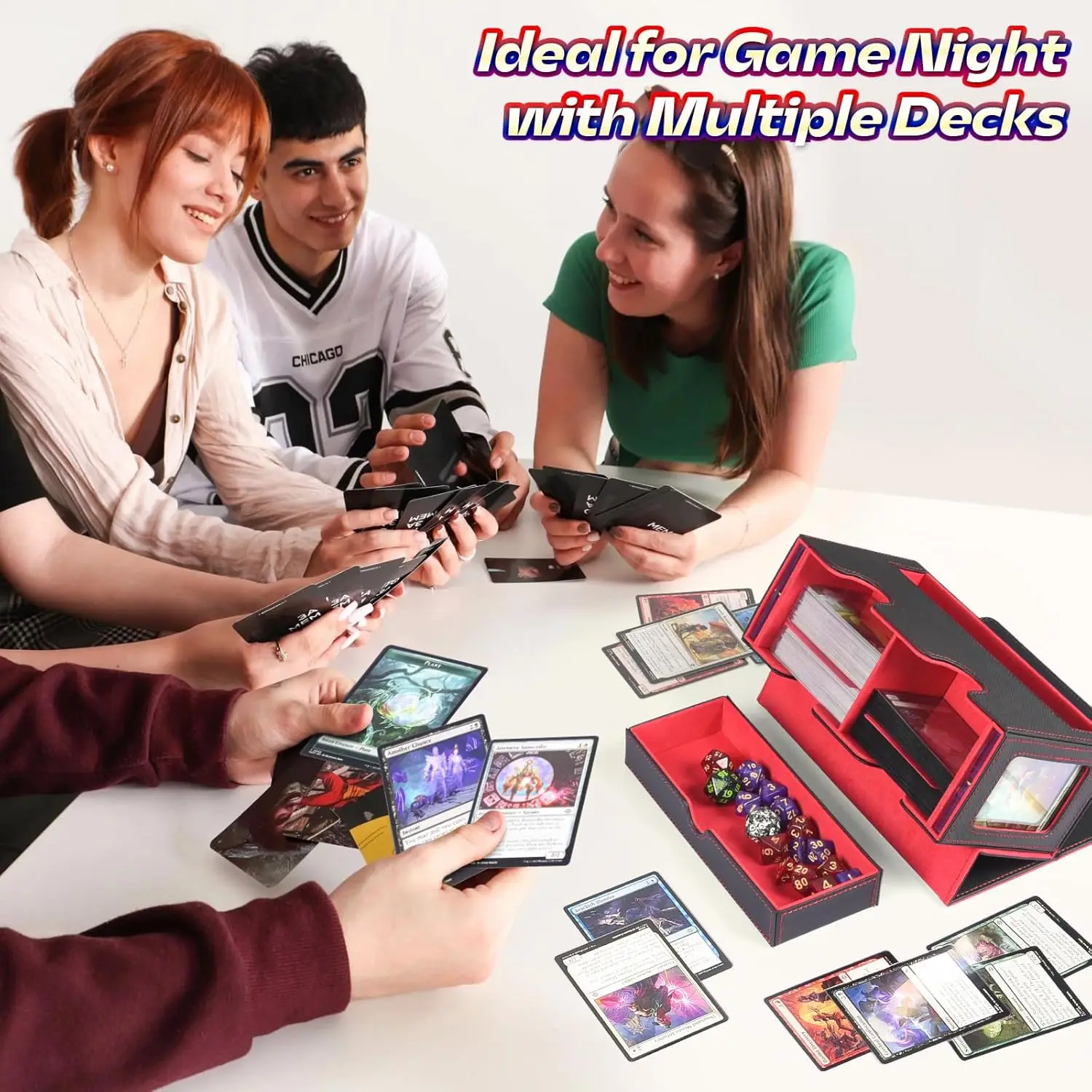 Exquisites Fenster, große Box mit Kapazität, Karten-Aufbewahrungsbox, Spielzeug-Spiel-Karten-Aufbewahrungs-Sammelbox, passend für Yugion-Karten – Detail 3