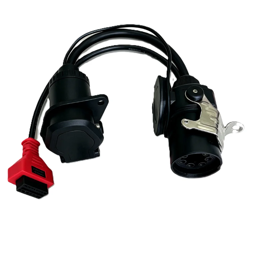 New Truck EBS ISO 7638 OBD2 Trailer Diagnostic Adapter Cable Compatible with Bosch Autel Autocom for Various Truck Vehicles