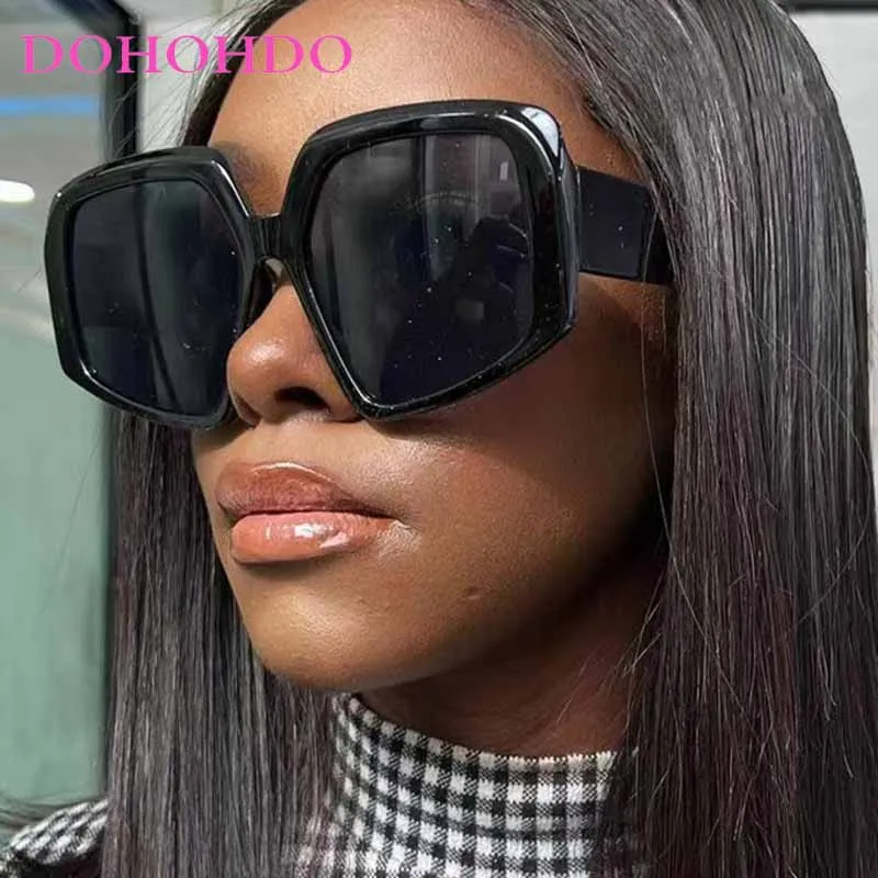 Personality Oversized Polygon Luxury Brand Sunglasses Women Vintage Big Frame Sun Glasses Fashion Travel Sunglasses Unisex UV400