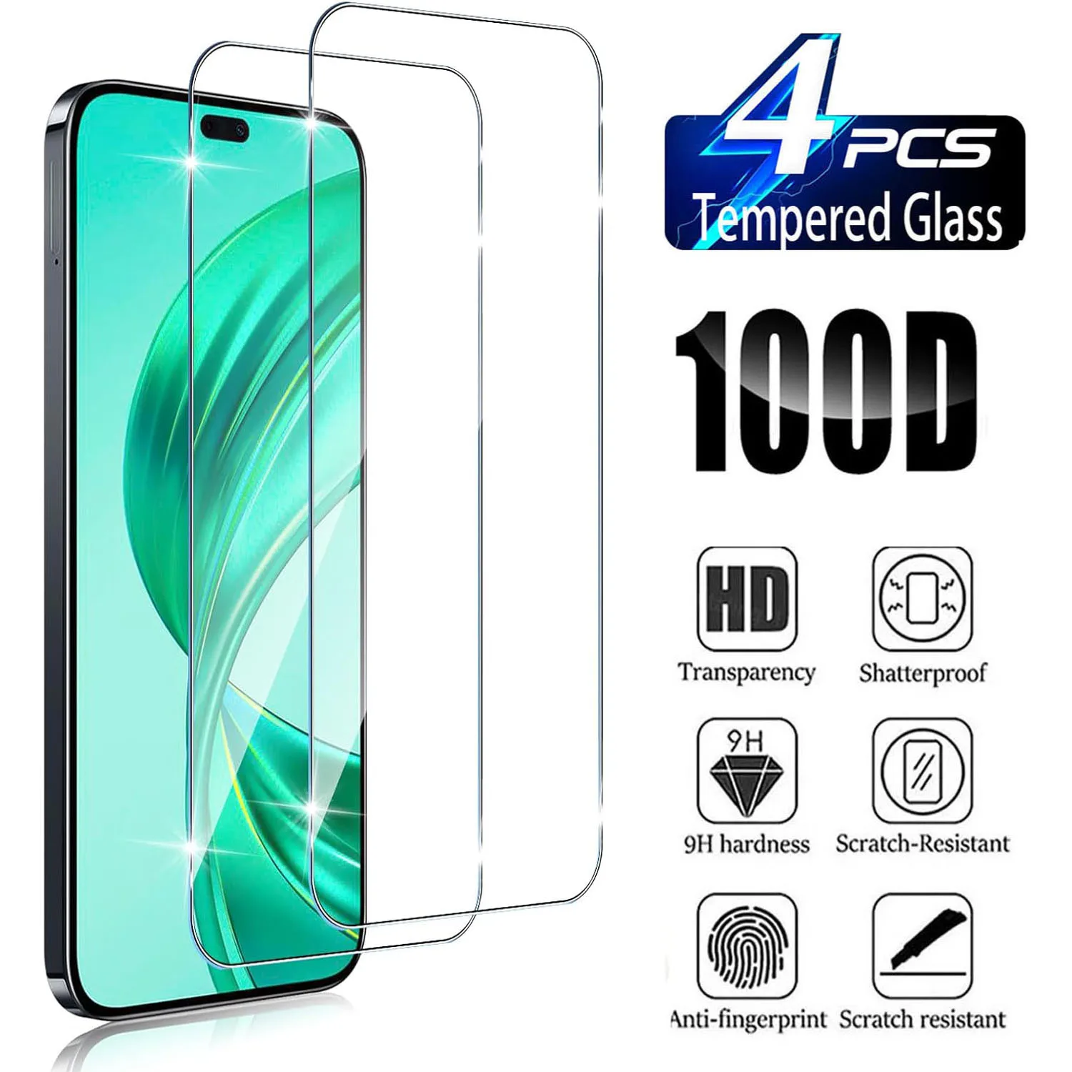 

2/4Pcs Tempered Glass For Huawei Honor X8b/X8C HD Screen Protector