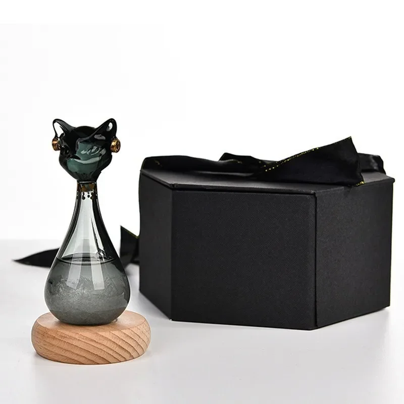 1PC Weather Forecast Bottle Anderson Cat Storm Bottle Birthday Gift Gift Egyptian Cat Weather Bottle Home Decoration Ornaments