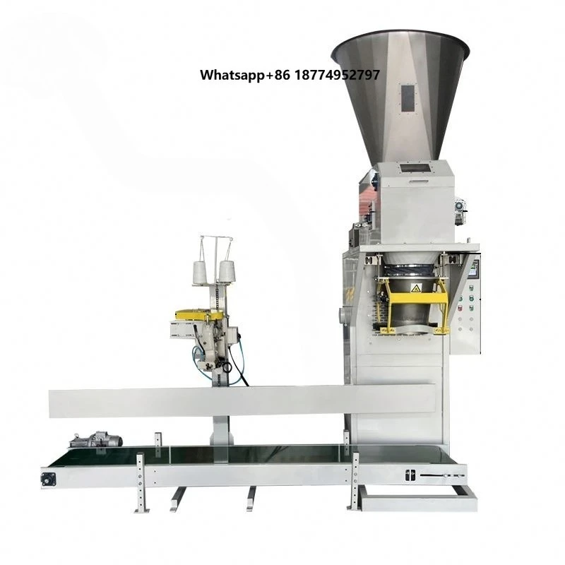 Semi-automatic 10kg 50L 25L 25kg 50kg Compost Sand Soil Granular Fertilizer Filling Packaging Machine Belt Feed Packing Machine