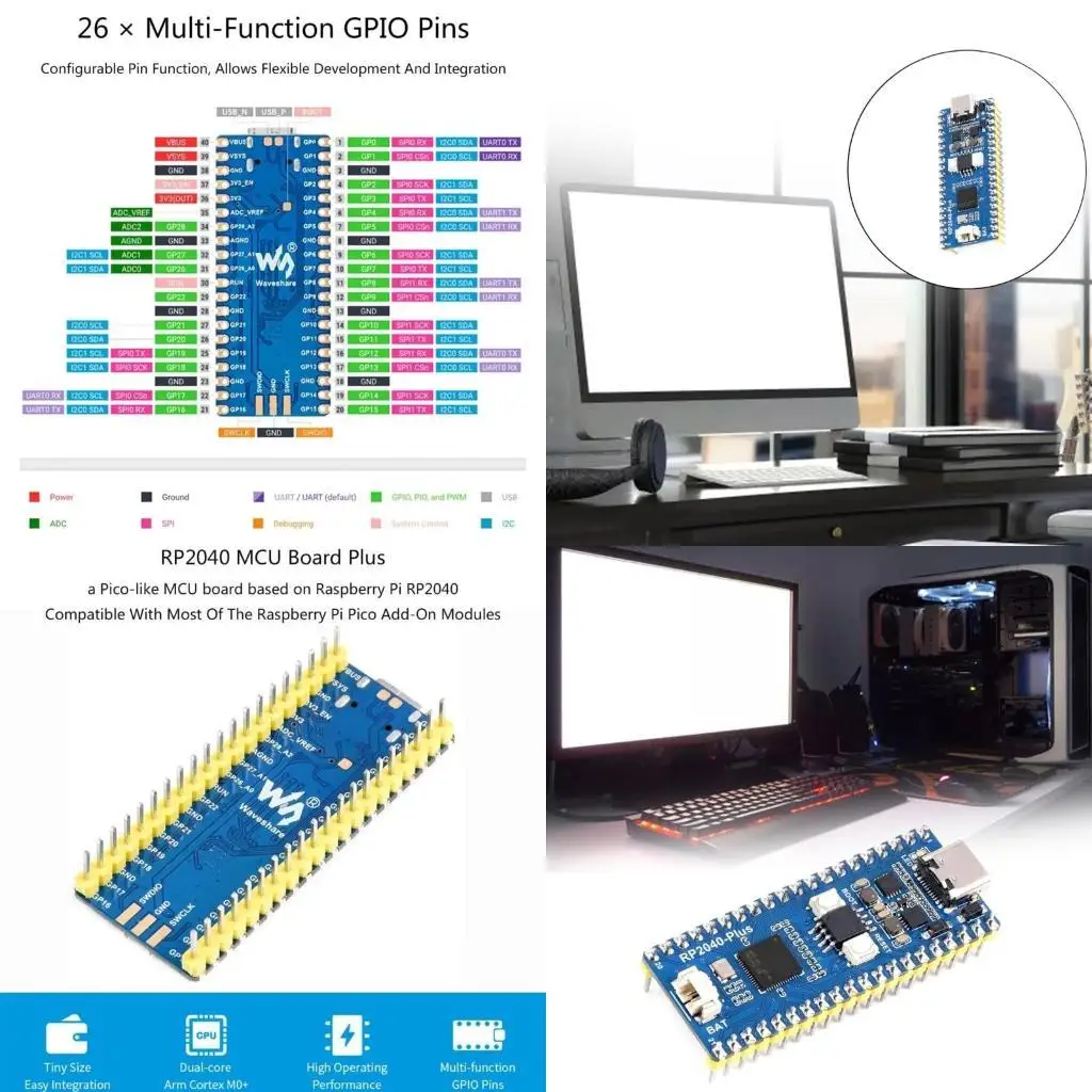 

R53C RP2040 With Pre-Soldered Header, PicoLike Mcu Board BasedOn forRaspberryPi