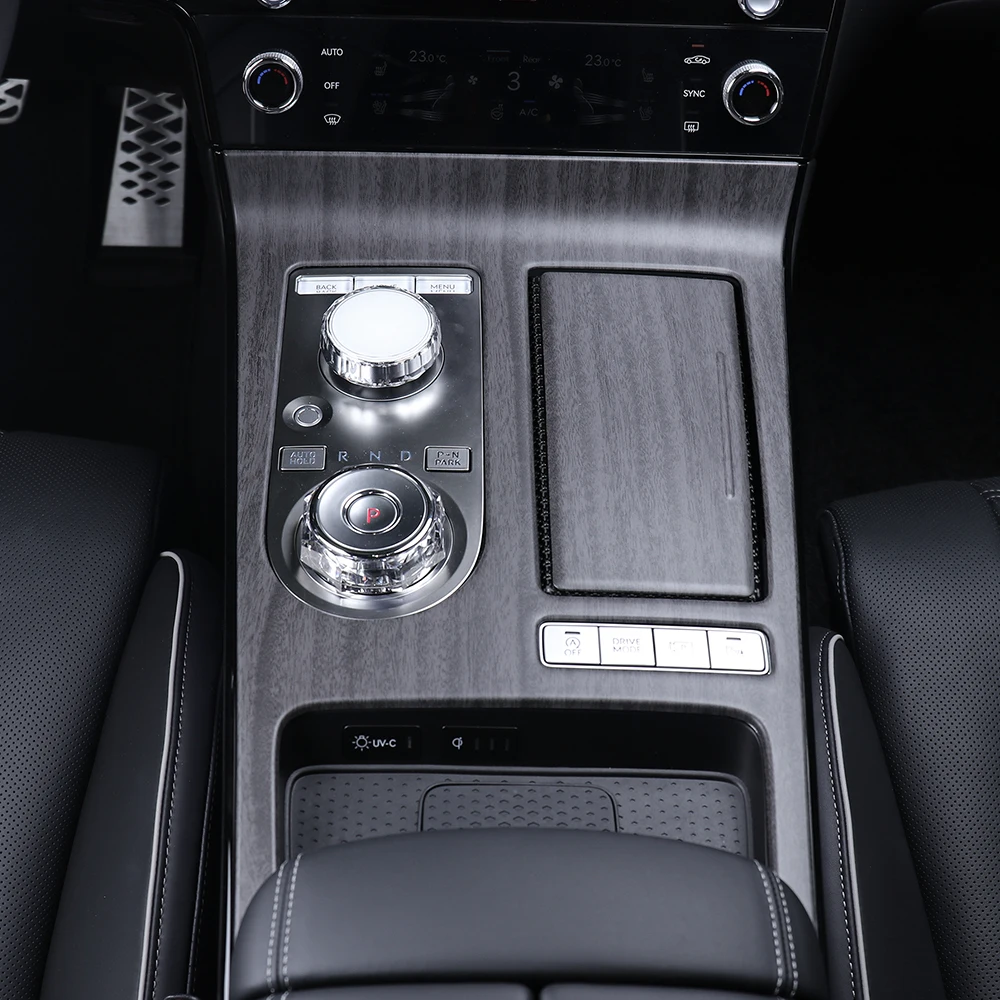 

Для Genesis G80 PE 2025 автомобильная накладка на центральную консоль, защитная крышка центрального переключения передач, материал ABS, левый руль