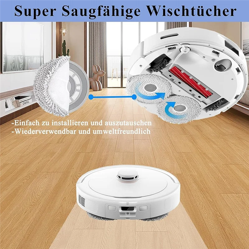 Top-rFor Roborock Q Revo Accessories, for Roborock P10 Robot Vacuum Cleaner Spare Parts Accessories Kit Main Brush Dust