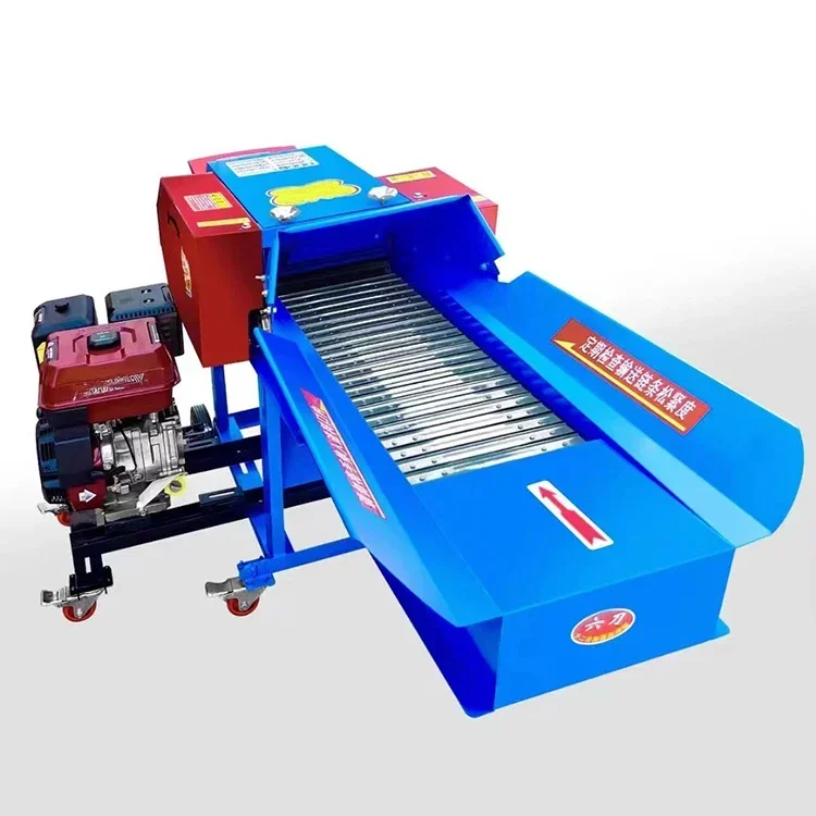 Sheep and Cattle Silage Machine corn stalk grinder Forage Crusher Gasoline Chaff Cutter Machine Feed processing machines