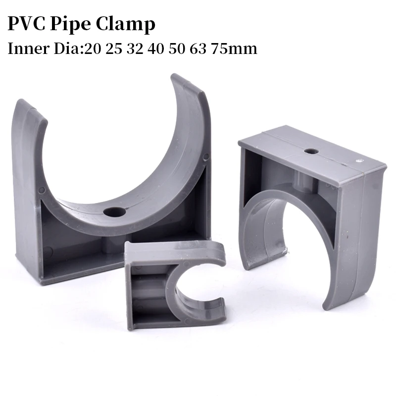 1~5Pcs 20~75mm PVC Pipe Clamp Garden Watering Irrigation Water Tube U Brace Retainer, Aquarium Fish Tank Pipe Clip Fixing Joints