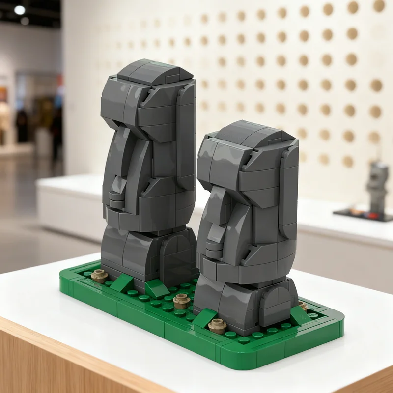 

322pcs MOC Moai Easter Island Statues Architecture Model Building Blocks Architecture Toys Christmas Gifts Education Kids Idea