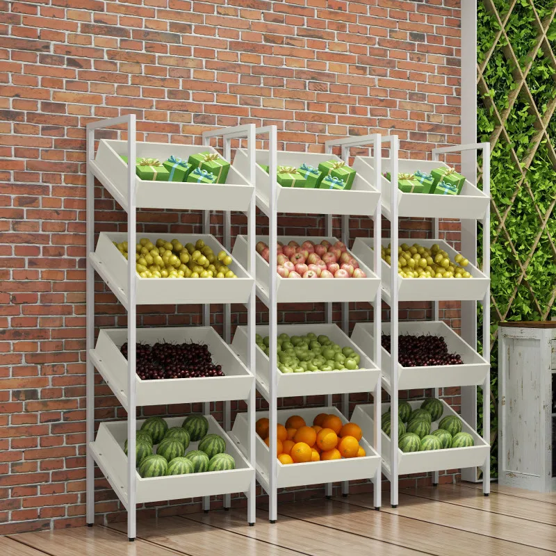 custom，Factory Supermarket Fruit And Vegetable Display Rack Style Fruit Vegetable Display Rack