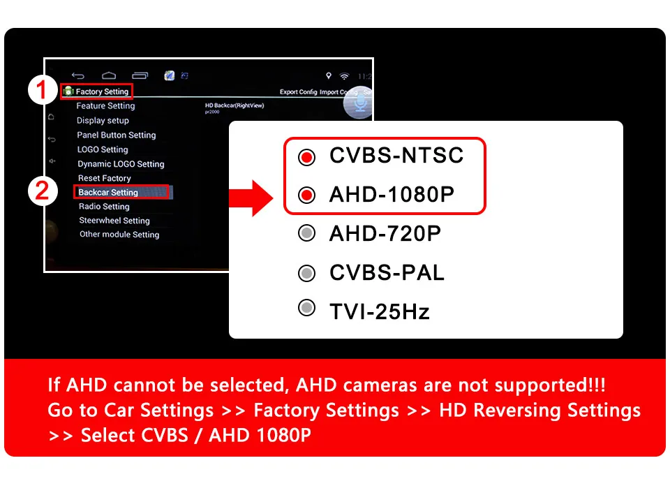 Smartour AHD 1080P 180 Grad Golden Fisheye Einstellbare Auto Vorne Reverse Backup Rückansicht Kamera Für Fahrzeug Android DVD Monitor – Detail 12
