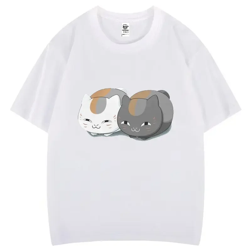 Nyanko Sensei Cotton T Shirt Natsume Yuujinchou Natsume's Book of Friends Fashion Streetwear Cute Hipster Anime Aesthetic Tops