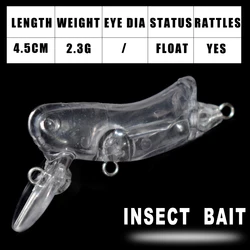 Crankbait flotante mini sin pintar para cebo Dr.Holife – 4,5 cm